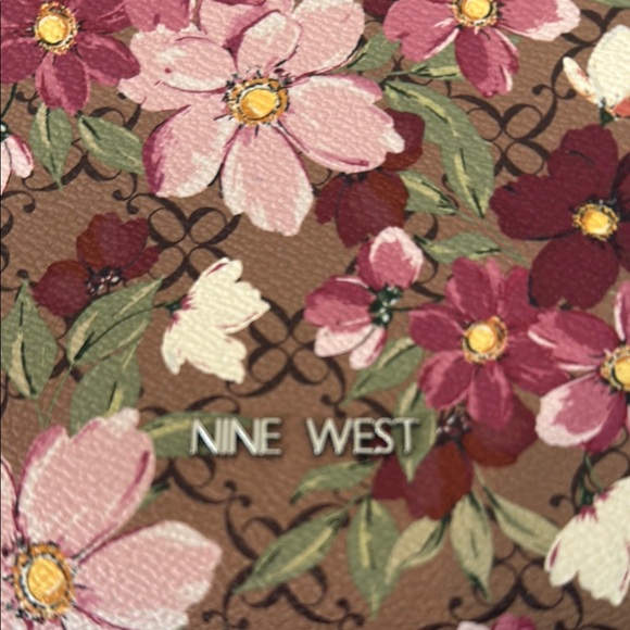 Nine West Floral Crossbody Bag - Brown and Pink - Picture 2 of 10